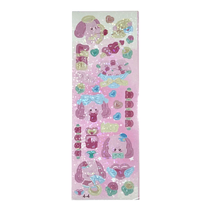 1 Hoja de stickers kawaiis 14x5cm (3)