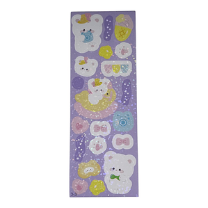 1 Hoja de stickers kawaiis 14x5cm (5)