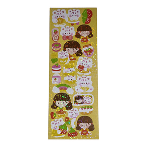 1 Hoja de stickers kawaiis 14x5cm (6)
