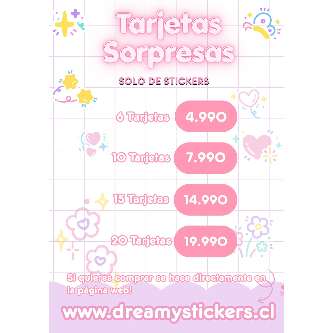 Tarjetas Sorpresa De Stickers! 1