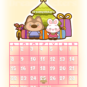 Calendario digital Diciembre 