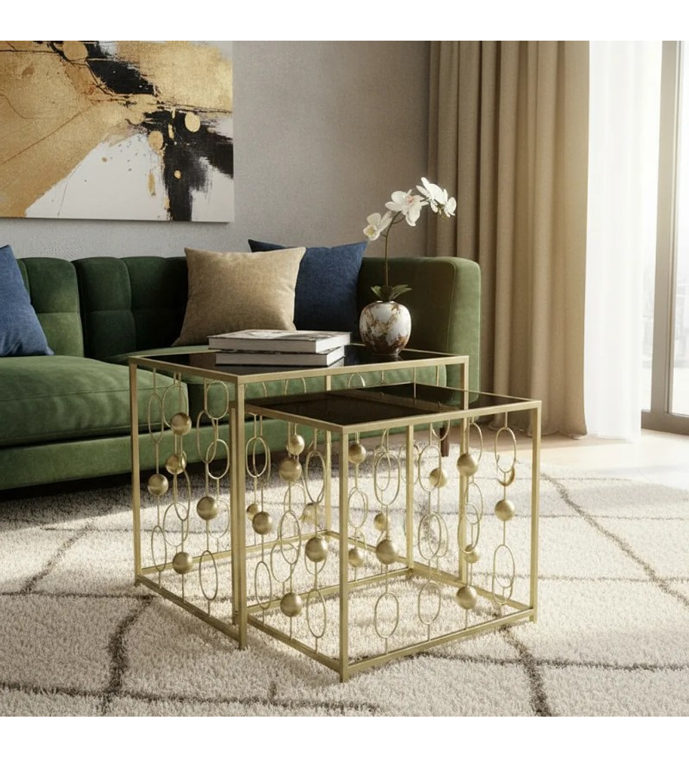 MESA DE CENTRO MODERNA GOLD 