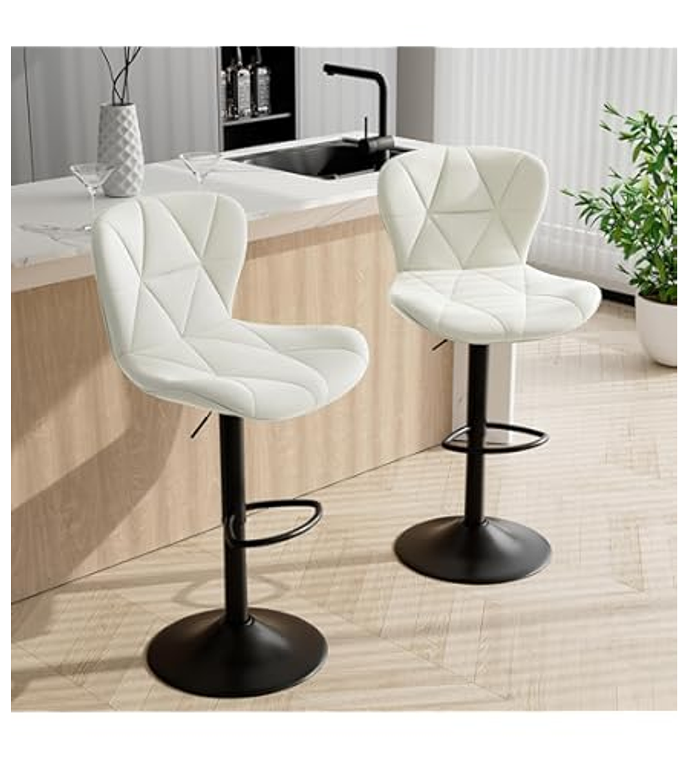 TABURETE PISO DE ECO CUERO ALTURA REGULABLE