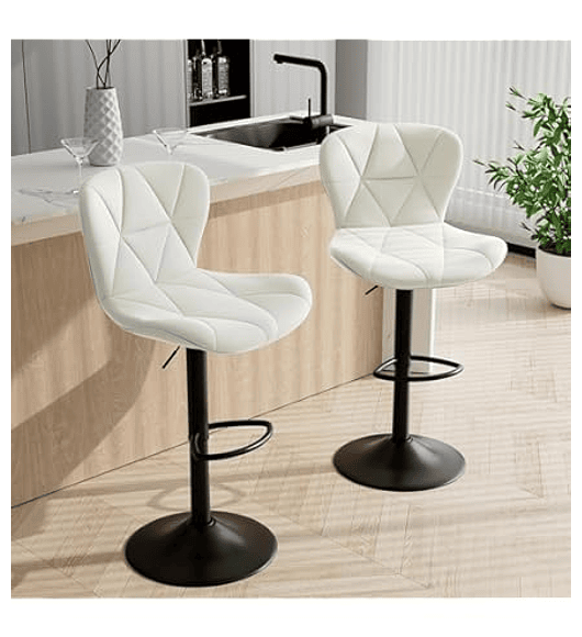 TABURETE PISO DE ECO CUERO ALTURA REGULABLE