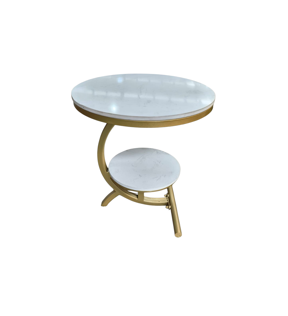 MESA LATERAL CUBIERTA PIEDRA SINTERIZADA EFECTO MARMOL SLIK