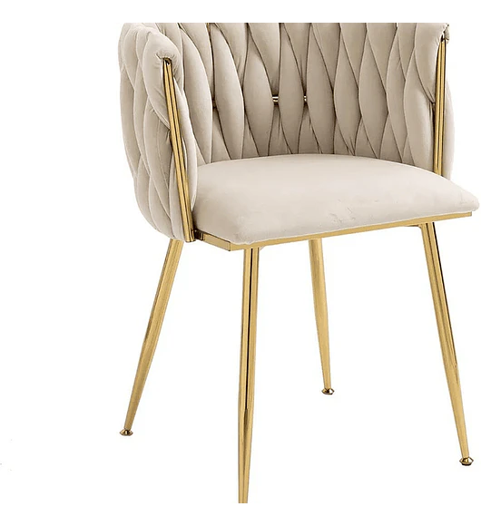 SILLA GOLD TRENZADA - BEIGE