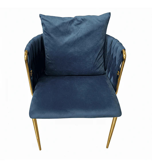 SILLA GOLD TRENZADA - AZUL