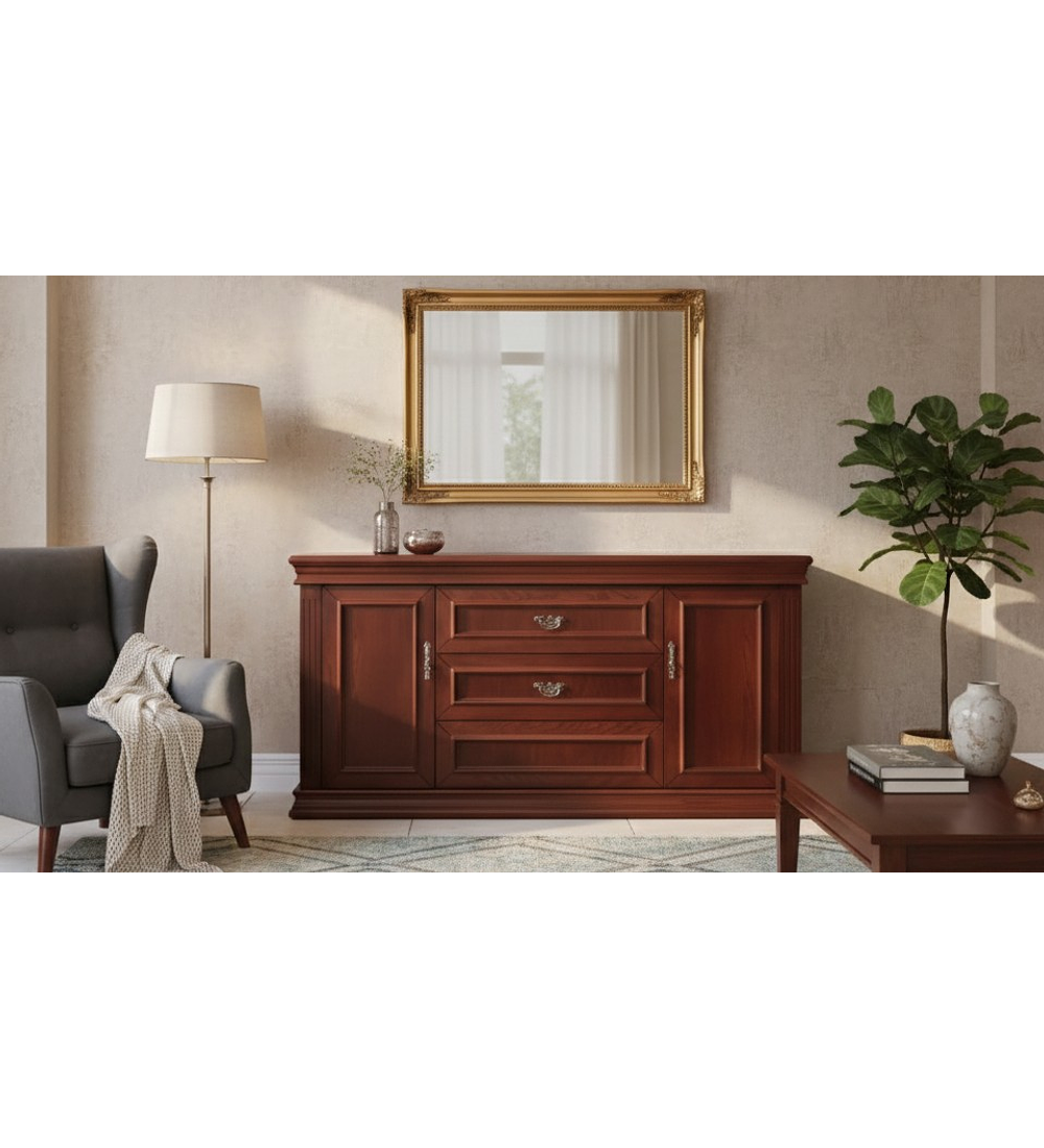 RACK DE MADERA CAOBA WOODZEN