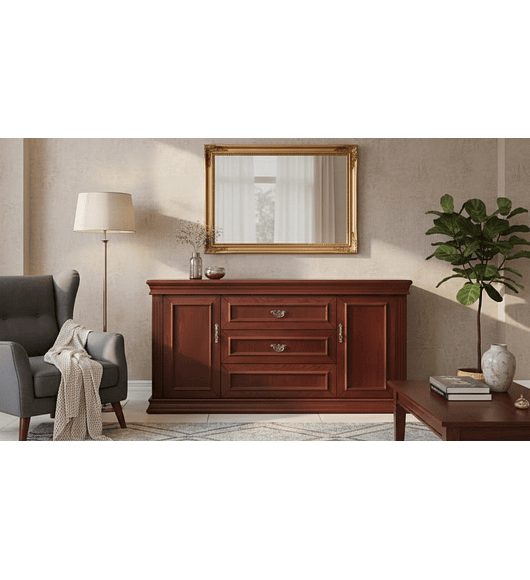 RACK DE MADERA CAOBA WOODZEN