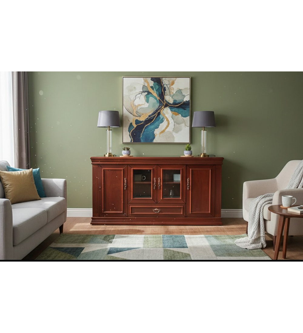 RACK DE MADERA CAOBA CLASS