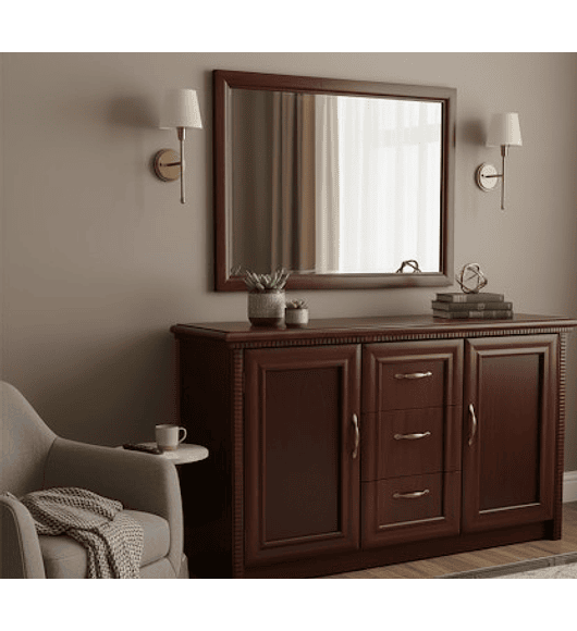 RACK DE MADERA CAOBA ELEGANCE