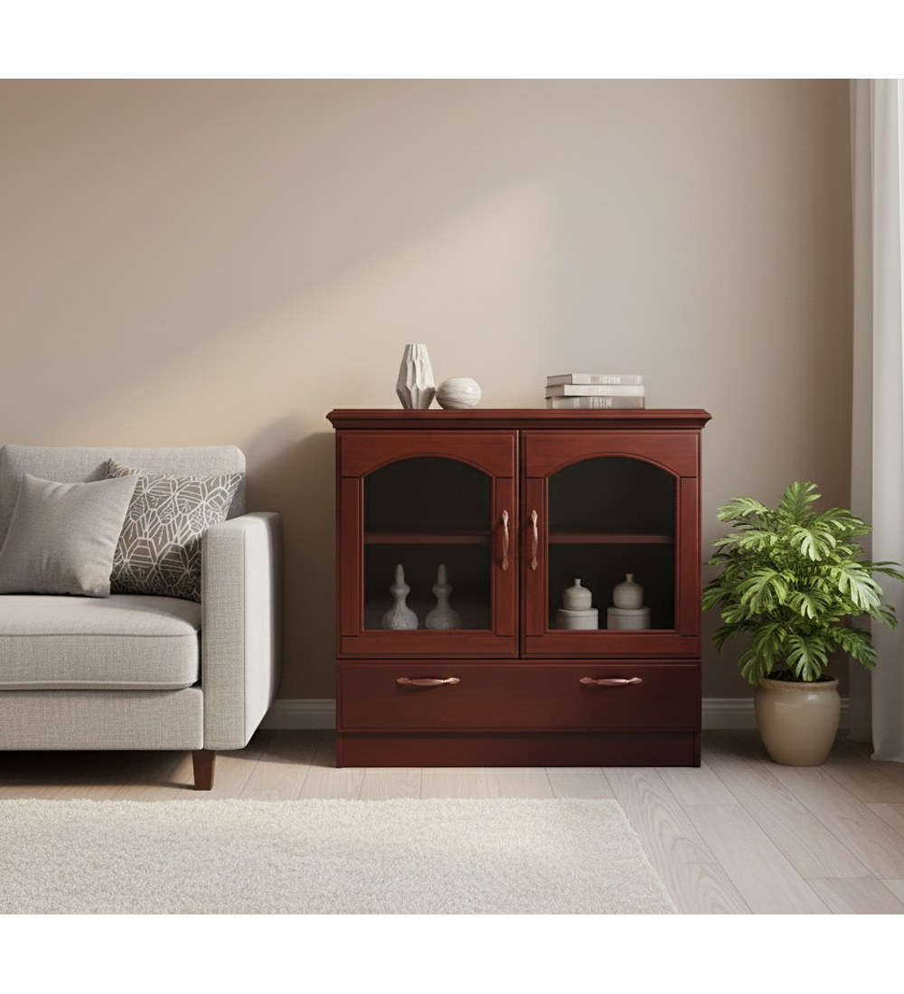 RACK DE MADERA CAOBA PREMIER