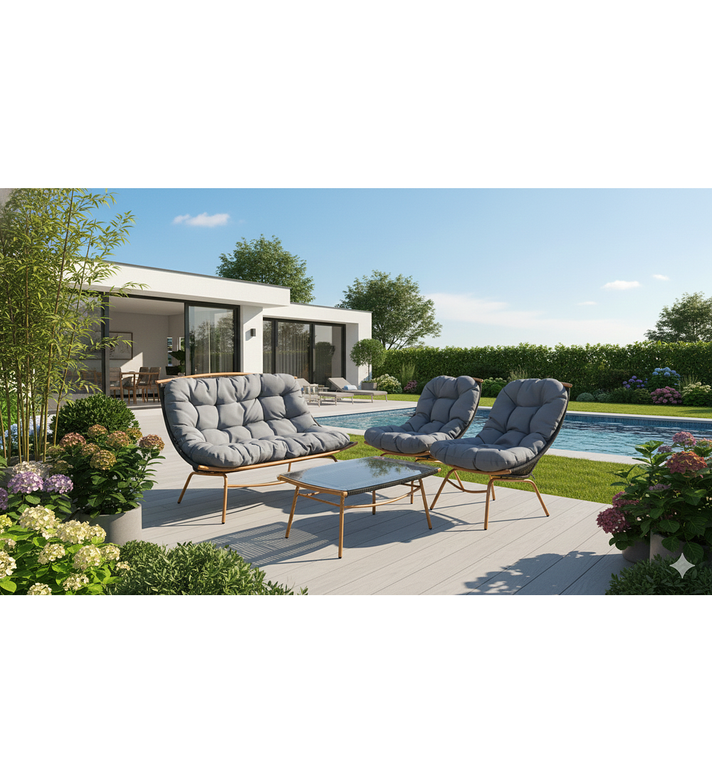 JUEGO DE LIVING Y TERRAZA SMILE