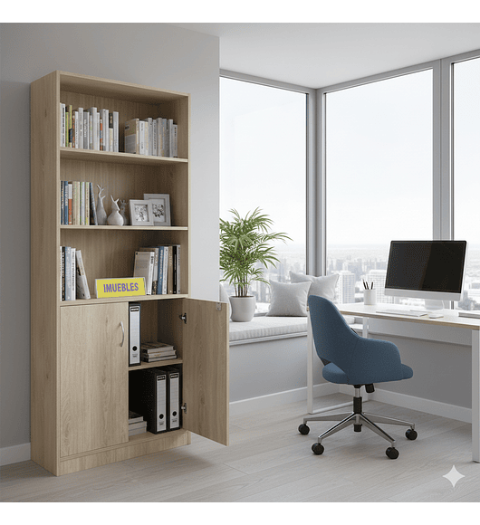 ESTANTE Y LIBRERO TAMEL - BEIGE