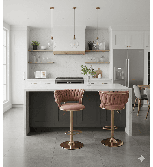 TABURETE PISO DE BAR GIRATORIO GOLD 