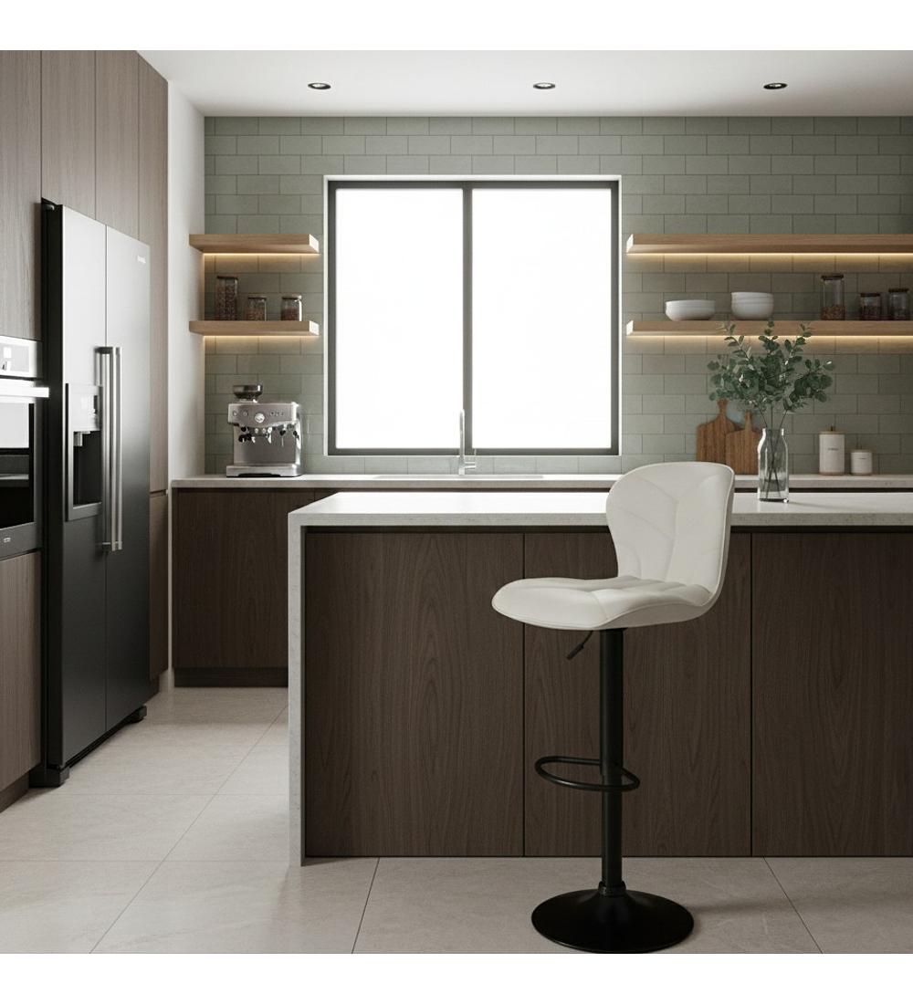 TABURETE PISO ECO CUERO ALTURA REGULABLE