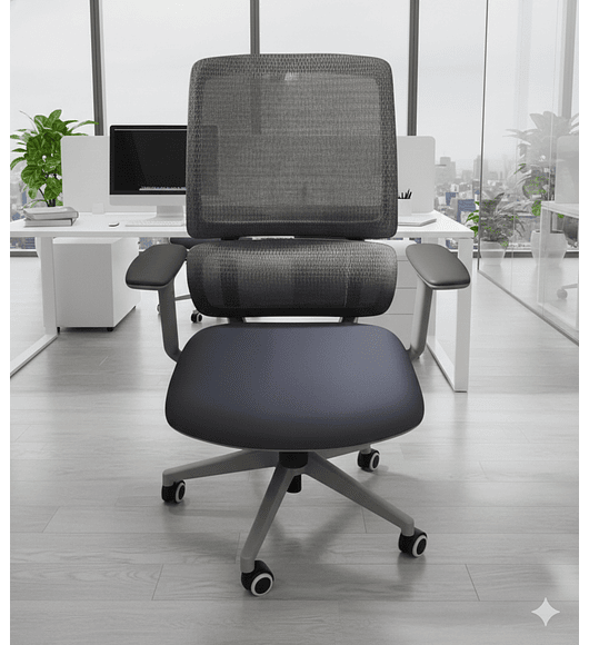 SILLA DE ESCRITORIO MALLA GRIS