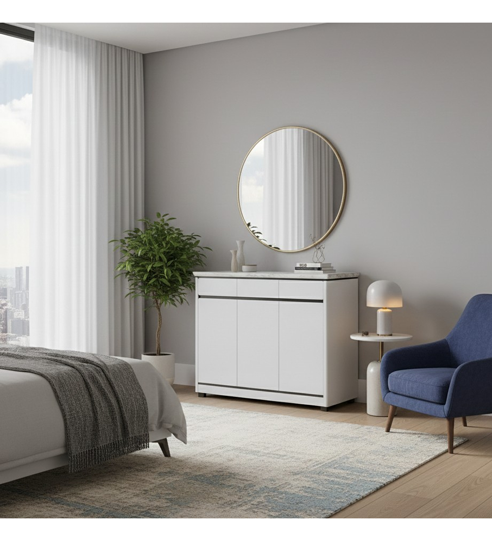 GAVETERO CON CUBIERTA EN MARMOL STANLEY 