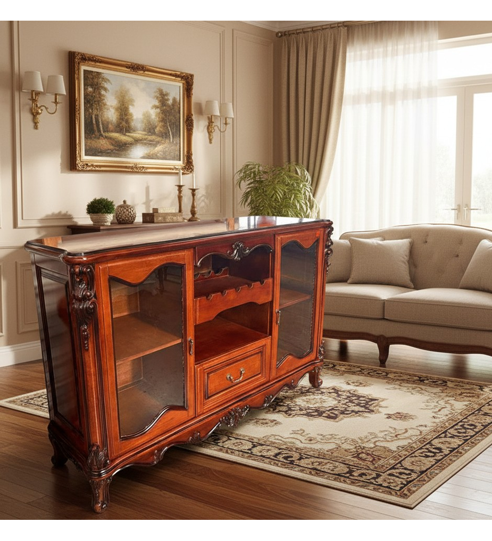 VITRINA DE MADERA MODELO TRINIDAD