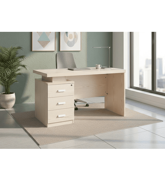 ESCRITORIO CON GAVETAS BEIGE D REINO