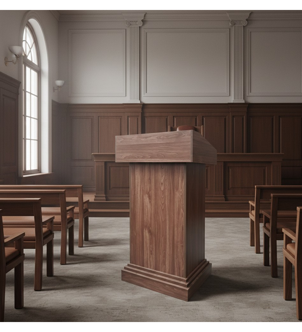PODIO PULPITO DE MADERA MODELO ÉLITE