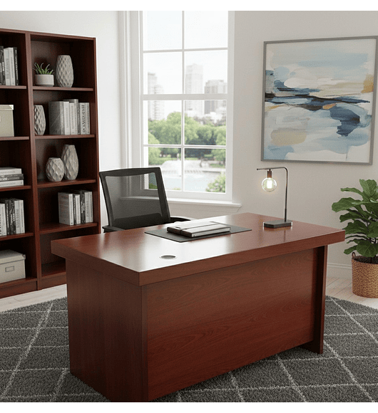 ESCRITORIO MARRON DE OFICINA 