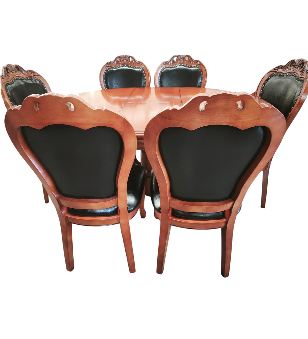 COMEDOR OVALADO  ROBLE AMERICANO 6 SILLAS PORTLAND