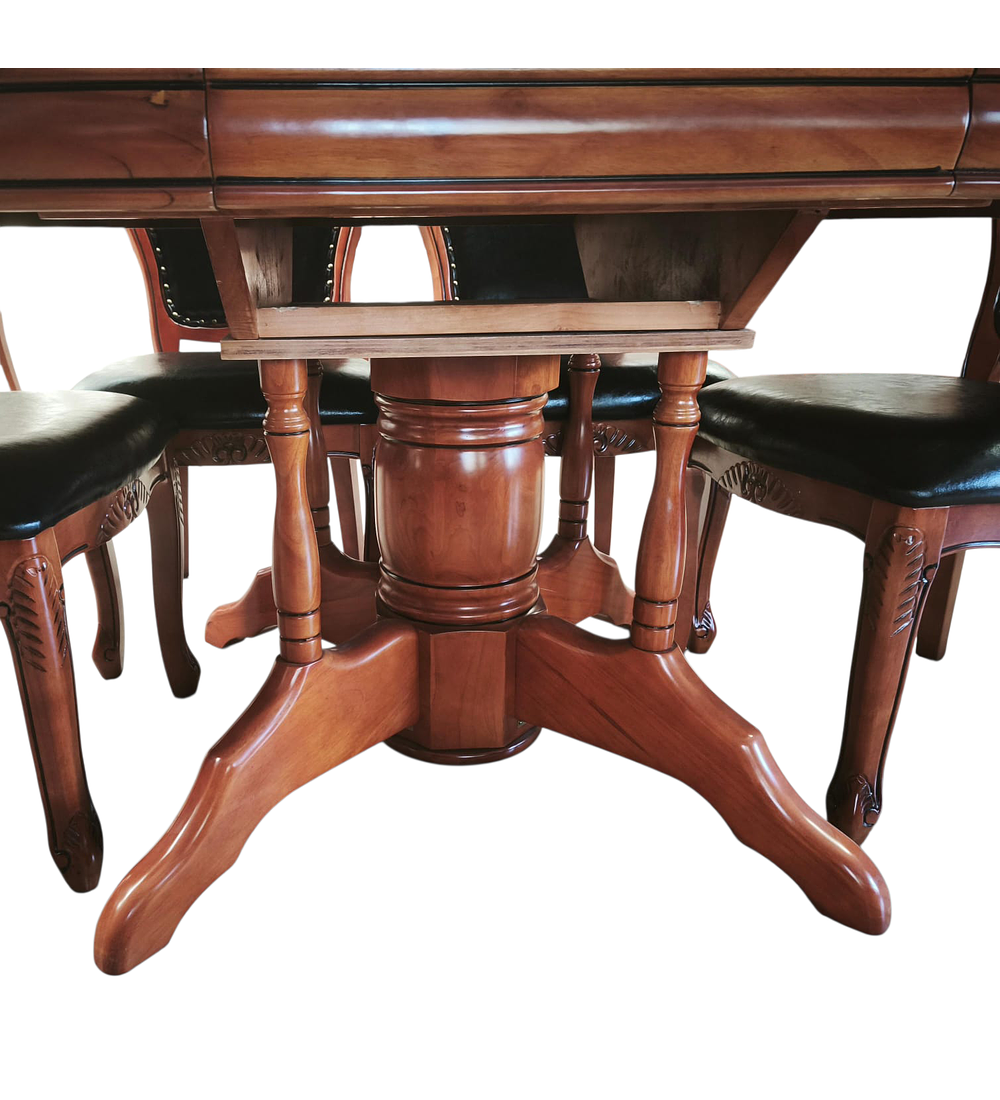 COMEDOR OVALADO  ROBLE AMERICANO 6 SILLAS PORTLAND