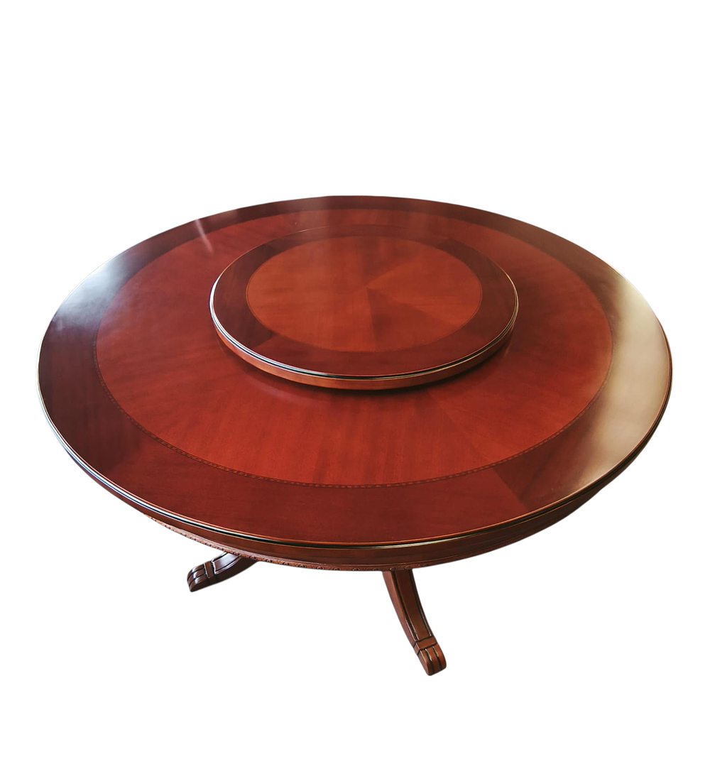 COMEDOR CIRCULAR ROBLE AMERICANO 4 SILLAS ALBERTA