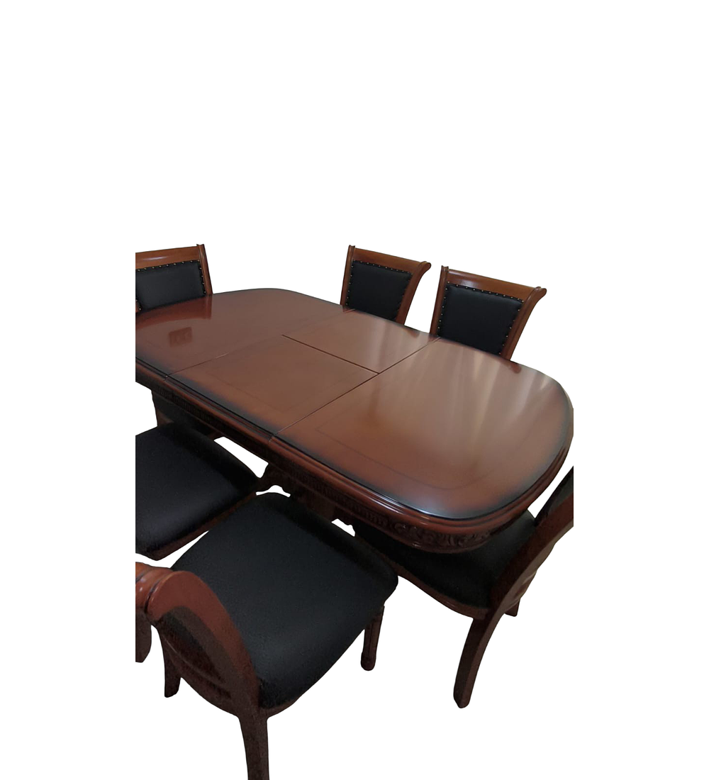 COMEDOR OVALADO ROBLE AMERICANO 4 O 6 SILLAS HOUSTON