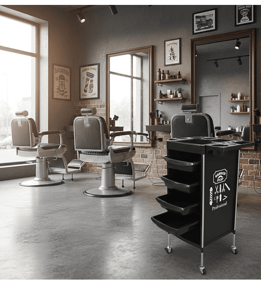 CARRO DE AYUDANTE DE PELUQUERÍA CON AUXILIARES 