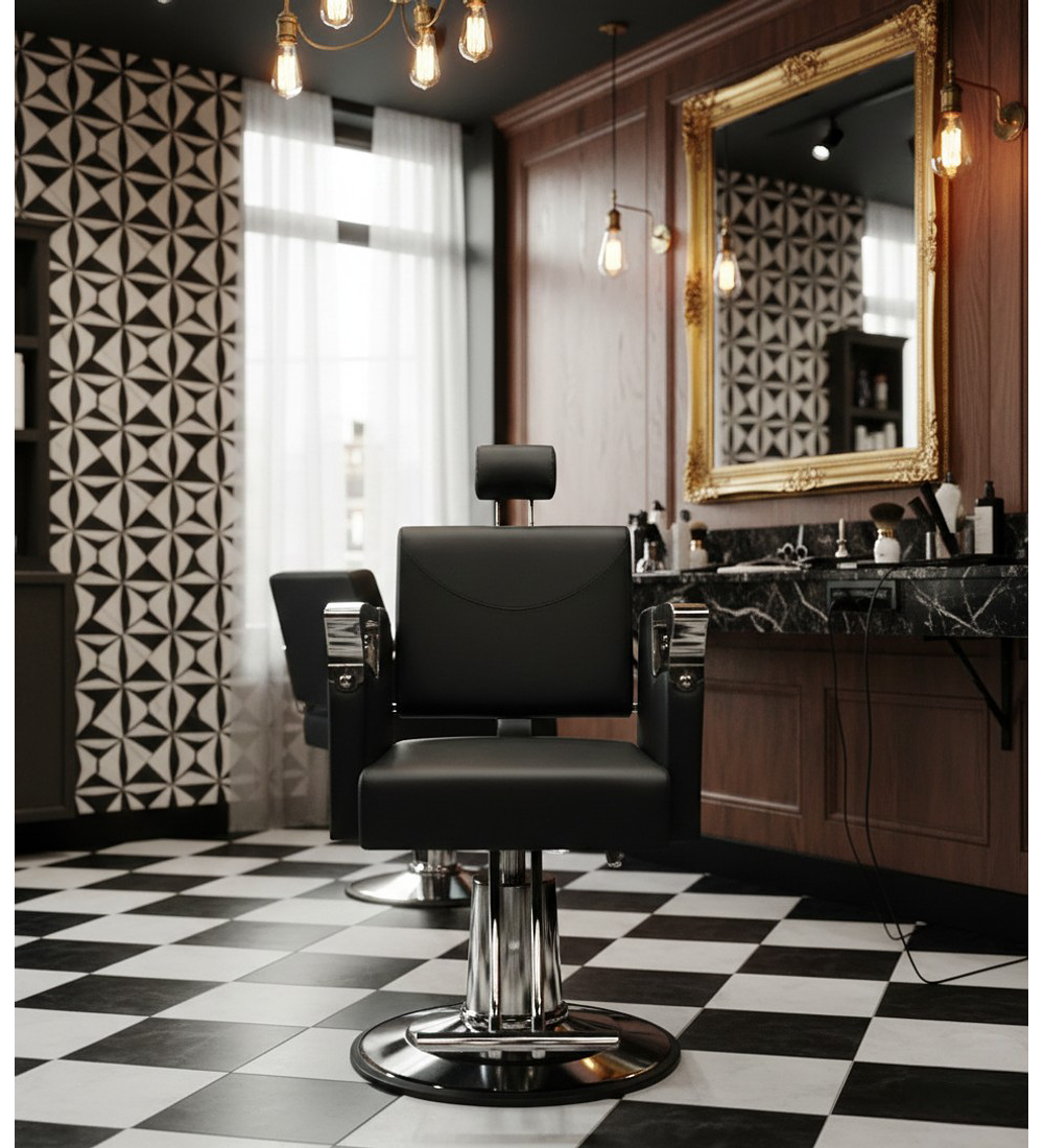 SILLA DE BARBERIA RECLINABLE SOLID