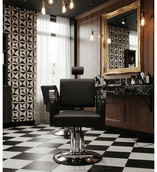 SILLA DE BARBERIA RECLINABLE SOLID