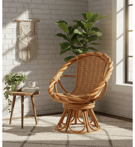 SILLA DE RATAN AMBAR