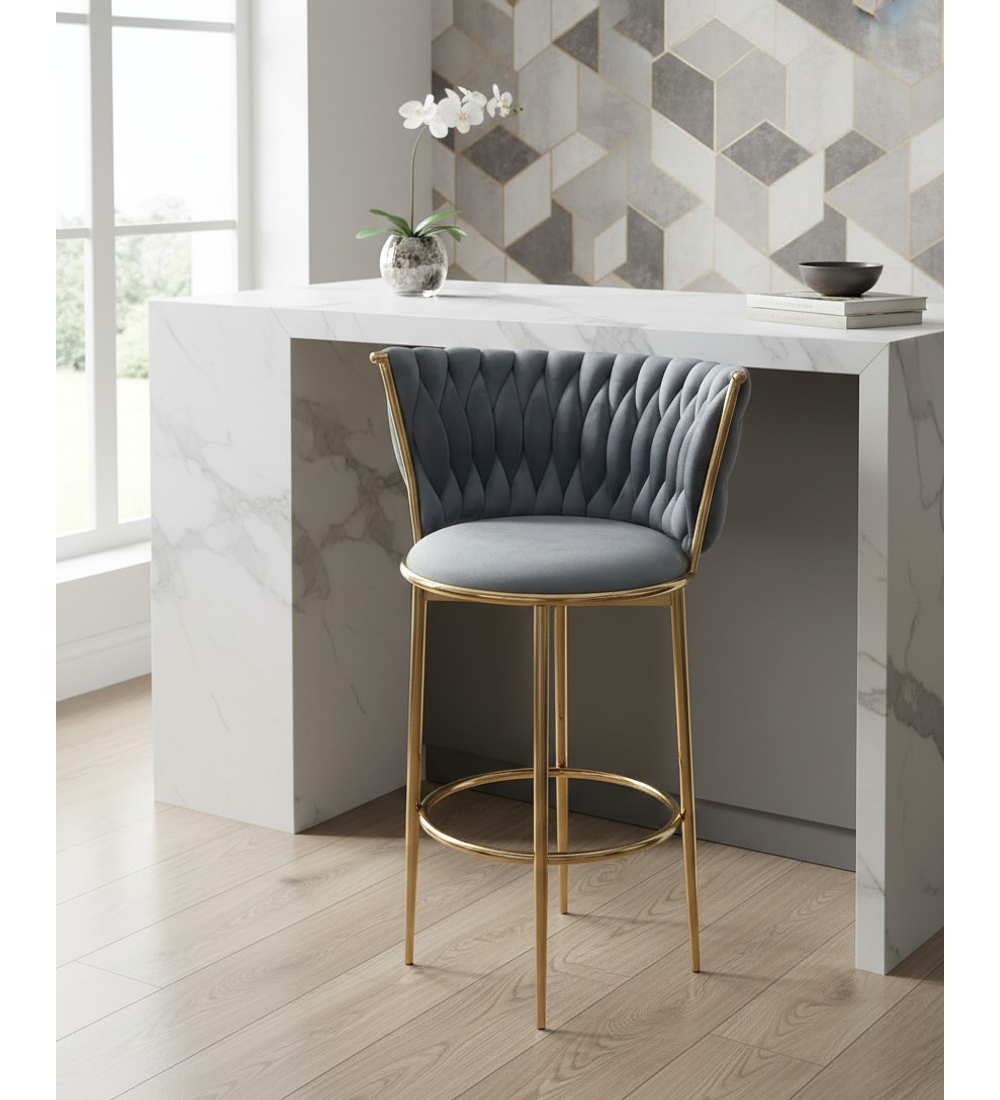 TABURETE PISO DE BAR  GOLD 