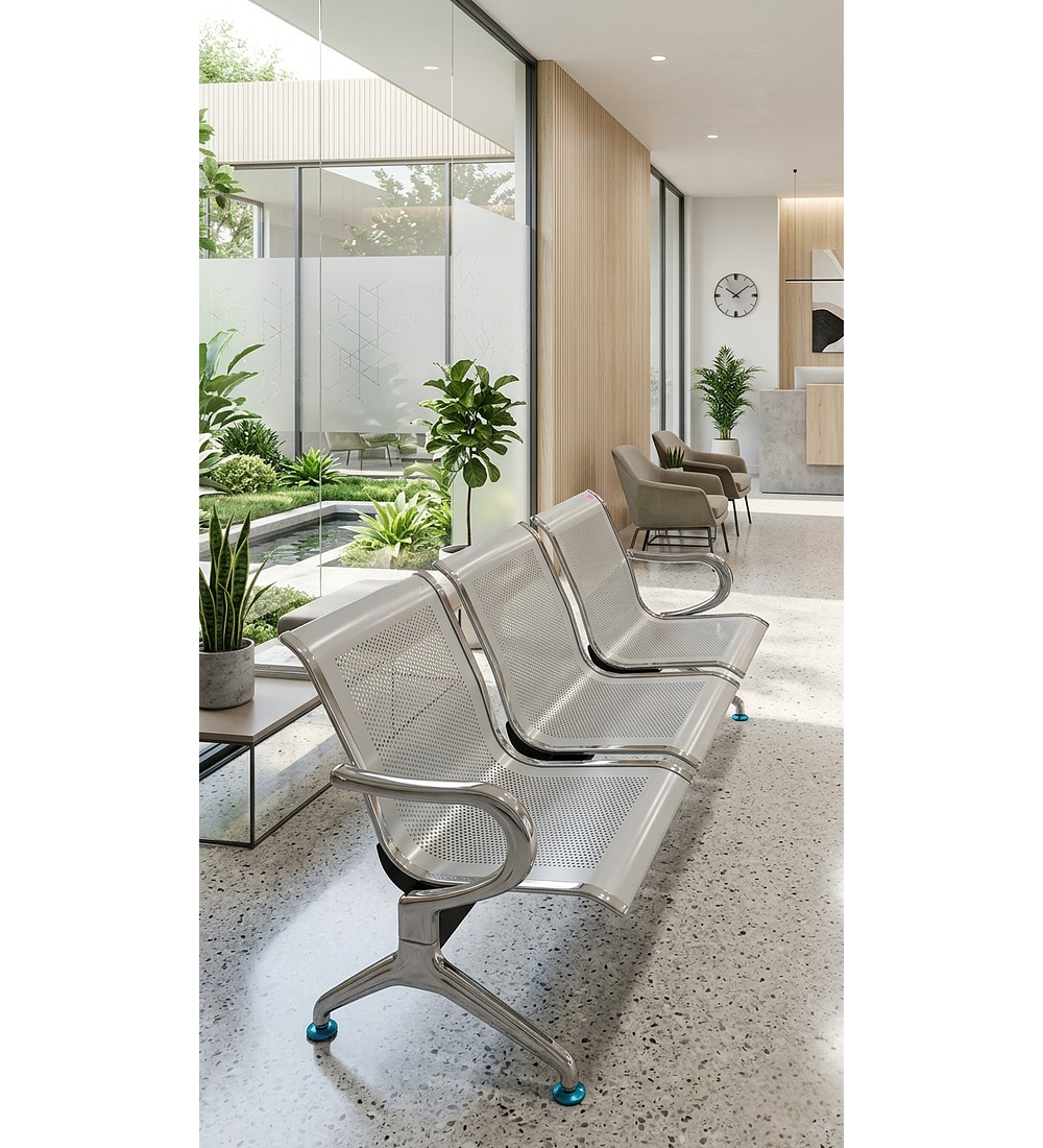 SILLA BANCA DE ESPERA 3 PUESTOS