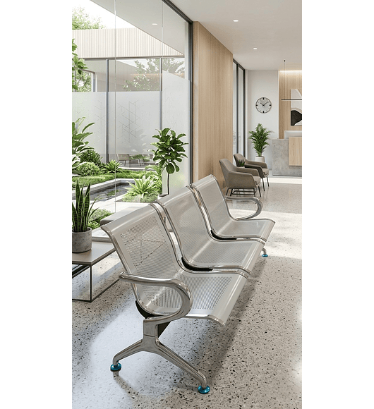 SILLA BANCA DE ESPERA 3 PUESTO 