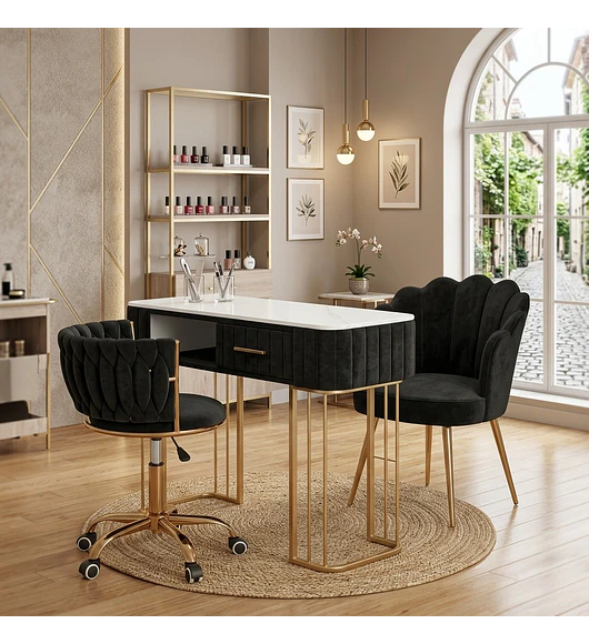 SET DE MANICURE LUXURY GOLD - NEGRO