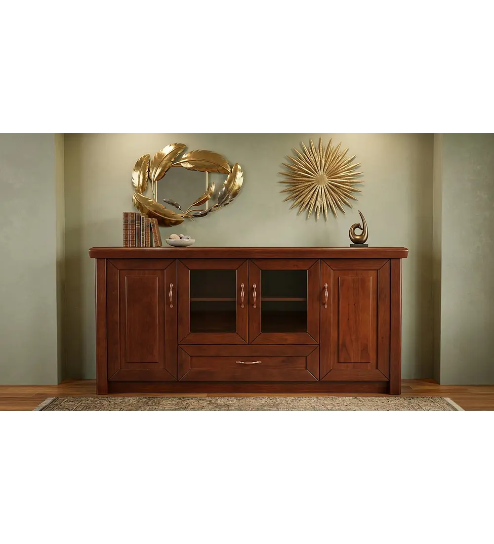 RACK DE MADERA CAOBA CLASS