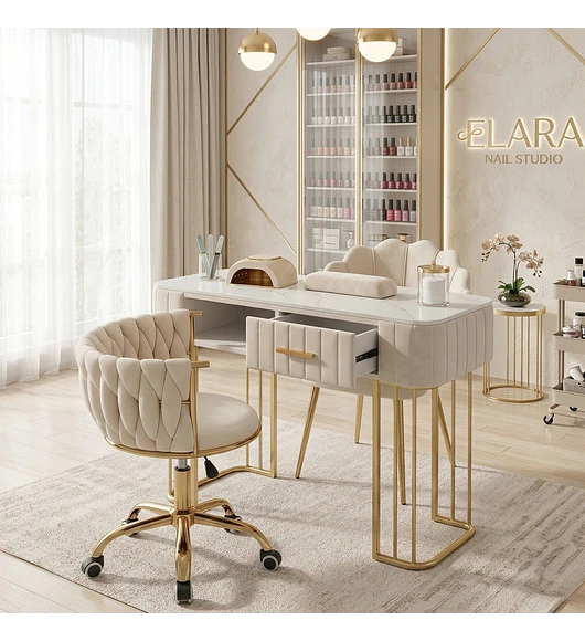 MESA DE MANICURE GOLD  - BEIGE