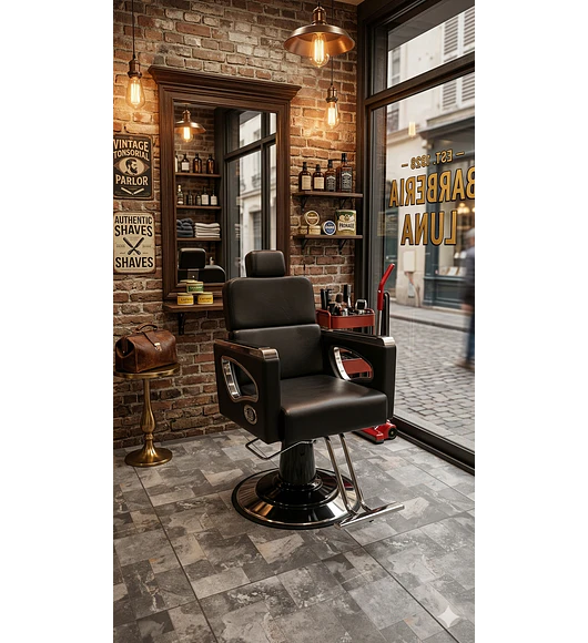 SILLA DE BARBERIA RECLINABLE EXCLUSIVE
