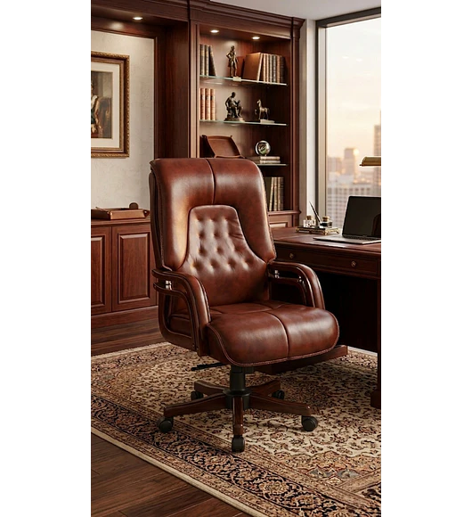 SILLA DE ESCRITORIO GERENCIAL CLASS - CAFÉ CLARO