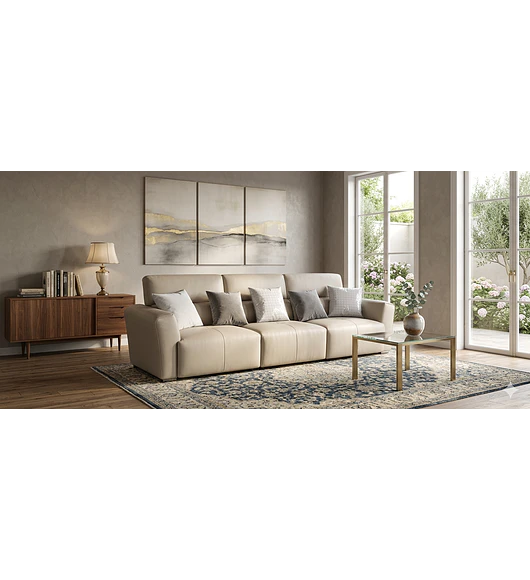 SOFA LOUIS DE CUERO 