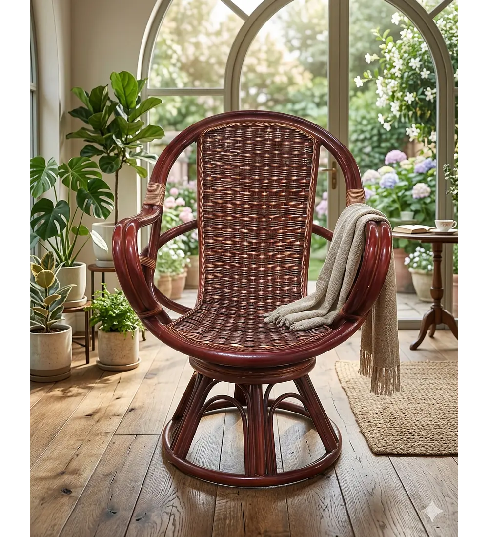 SILLA DE RATAN AMBAR