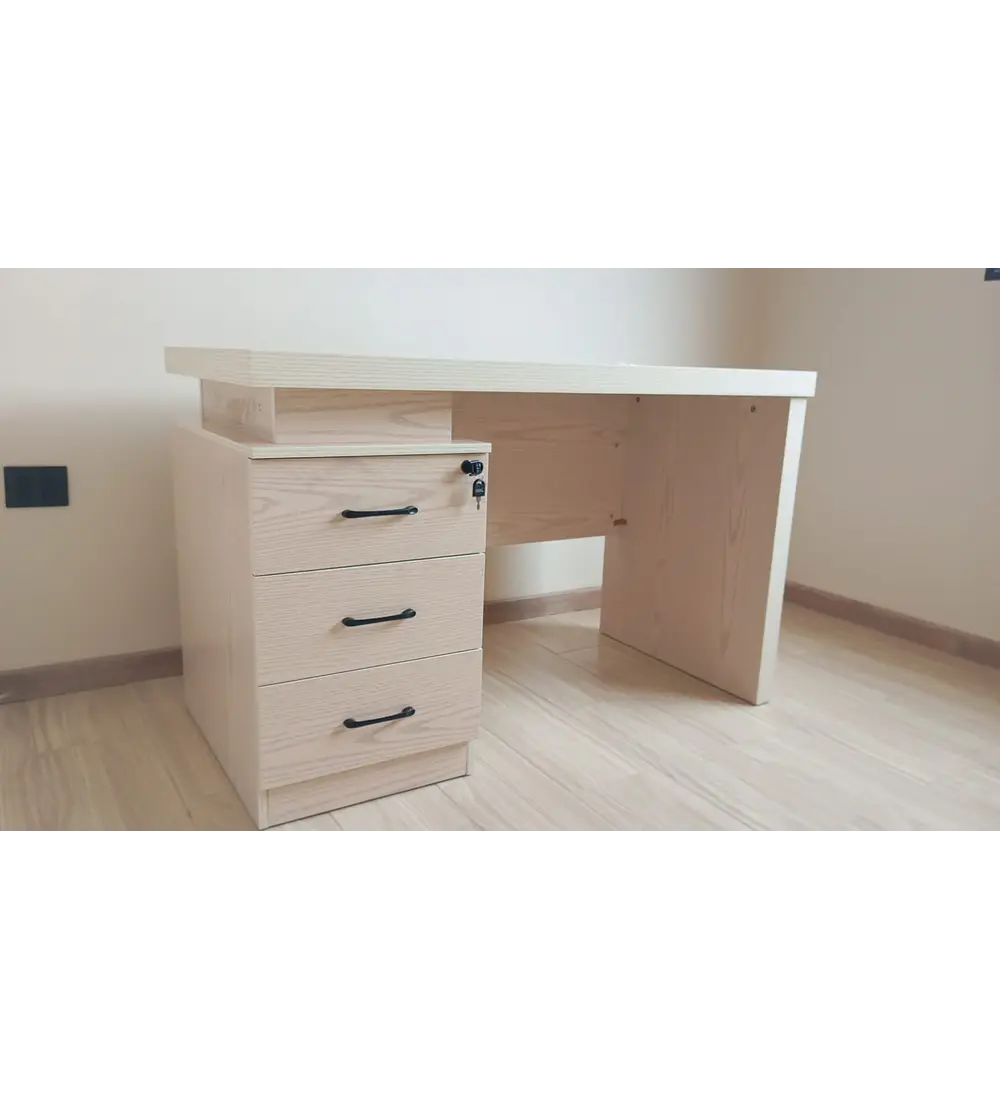 ESCRITORIO CON GAVETAS BEIGE D REINO