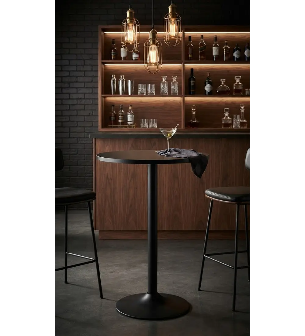 MESA DE BAR COLOR NEGRO