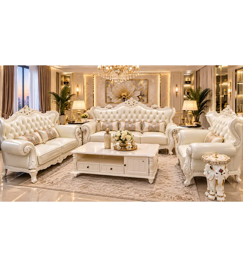 JUEGO DE LIVING DE MADERA IMPERIAL