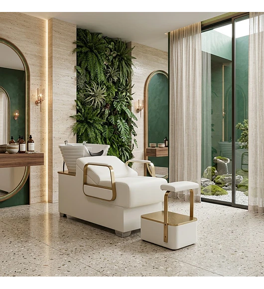 MUEBLE LAVA PELO GOLD CON APOYA PIES