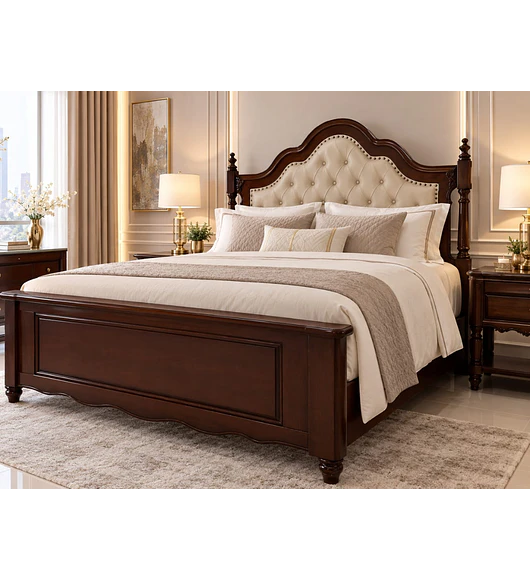 CAMA DE MADERA MODELO PRINCESA