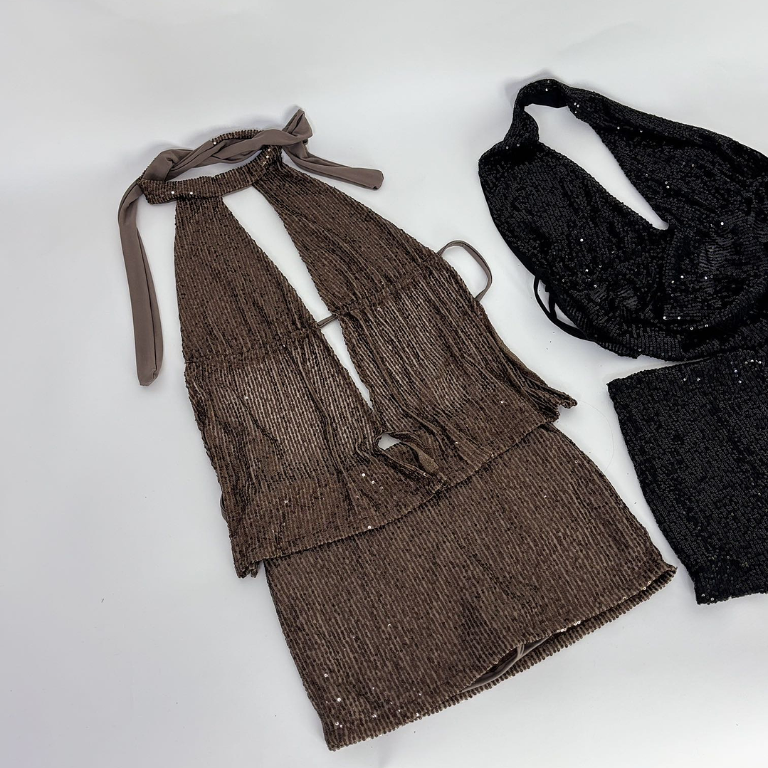 FALDA CON SHORT LENTEJUELAS 3